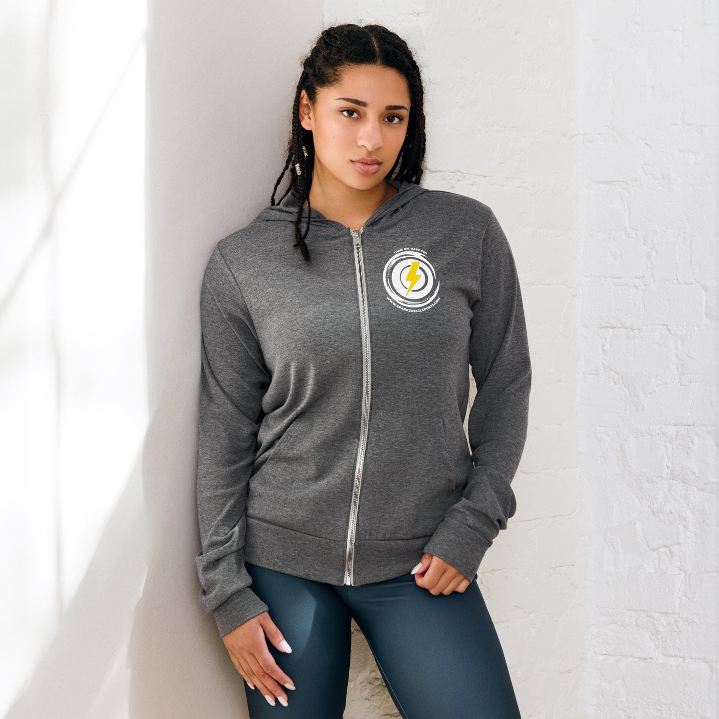 Unisex Light-Weight Zip Hoodie